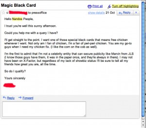 How to get free Nandos (and lose your dignity) nandos email edit 300x263 How to get free Nandos (and lose your dignity)